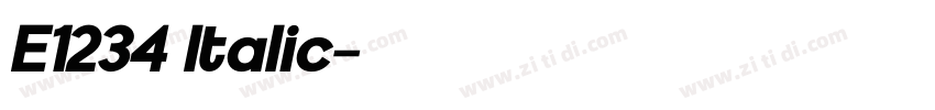 E1234 Italic字体转换 E1234 Italic字体转换